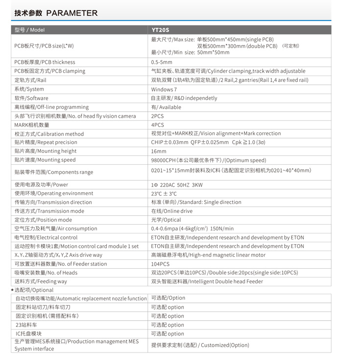 易通貼片機參數(shù)